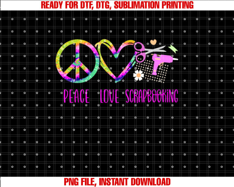 Scrapbooking Tie Dye Peace Love Scrapbooking T-shirt