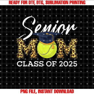 Senior Tennis Mom Class Of 2025 Leopard Graduation Boys T-shirt