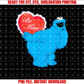 Sesame Street Valentines Day Be Mine With Cookie Monster T-shirt