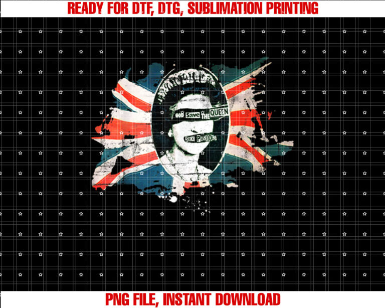 Sex Pistols Official Flag God Save The Queen T-shirt
