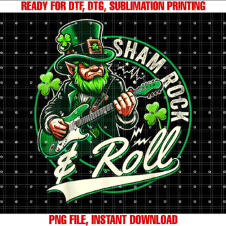 Sham Rock And Roll Shamrock Guitar Funny St Patrick Day T-shirt