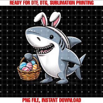 Shark Bunny Easter Egg Easter Day Shark Lover T-shirt