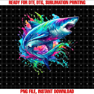 Shark Marine Biologist Paint Splash Ocean Animal Shark Lover T-shirt
