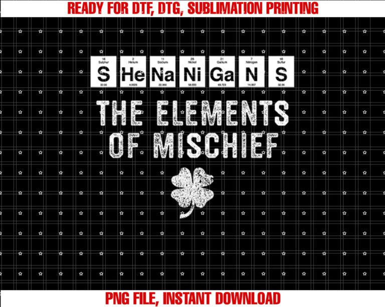 Shenanigans Periodic Table Elements St Patrick Day Chemistry T-shirt