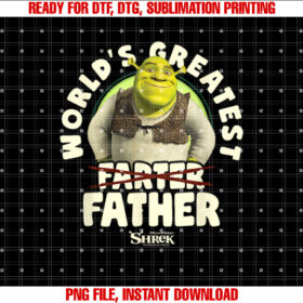 Shrek Fathers Day Worlds Greatest Farter Crossed Text T-shirt
