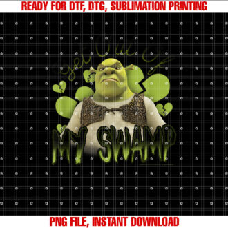 Shrek Get Out Of My Swamp Broken Hearts Portrait T-shirt