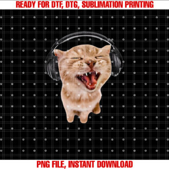 Silly Cat With Headphones T-shirt