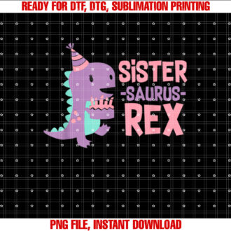 Sister Dinosaur Family Dino Birthday Girls Party T-shirt