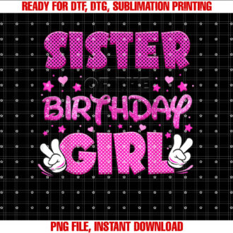 Sister Of The Birthday Girl Family Party Decorations T-shirt
