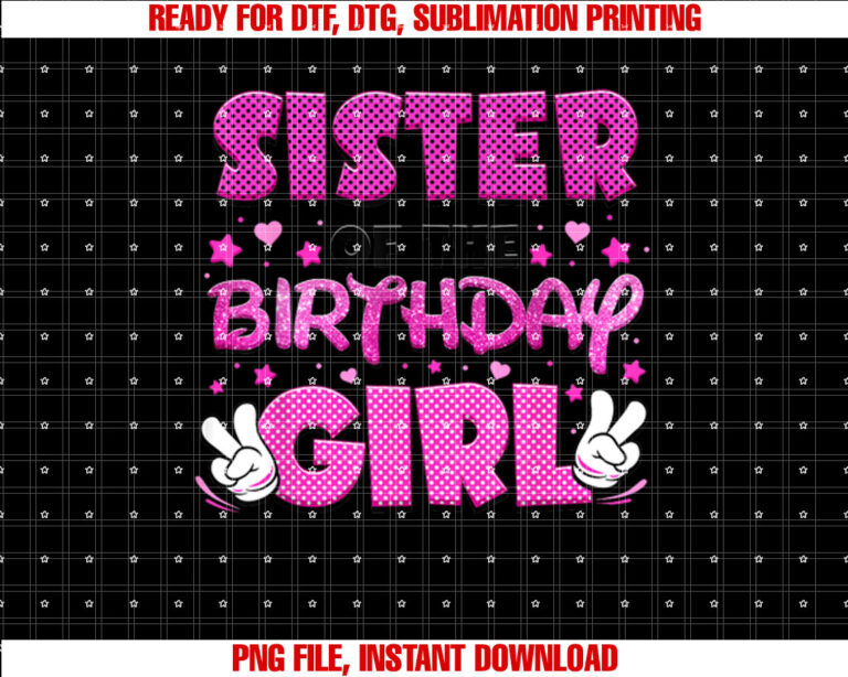 Sister Of The Birthday Girl Family Party Decorations T-shirt