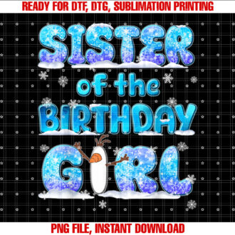 Sister Of The Birthday Girl Winter Family Party Decor T-shirt