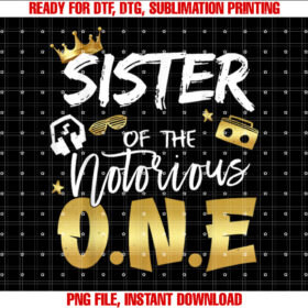 Sister of the Notorious One Old School 1st Hip Hop Birthday T-shirt