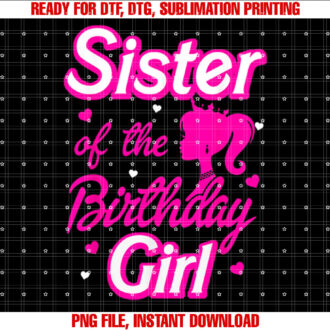Sister of The Birthday Girl Doll Family Party Decorations T-shirt