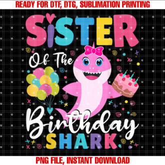 Sister of the Shark Birthday Sis Family T-shirt