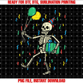 Skeleton Birthday Funny Happy Halloween Bday Boys Kids T-shirt