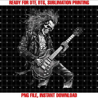 Skeleton Guitar Guy Rock And Roll Band Rock On T-shirt