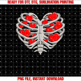 Skeleton Heart Valentines Day Funny Bones Love T-shirt