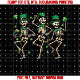 Skeleton Leperchaun Funny Skeleton Dancing St Patricks Day T-shirt
