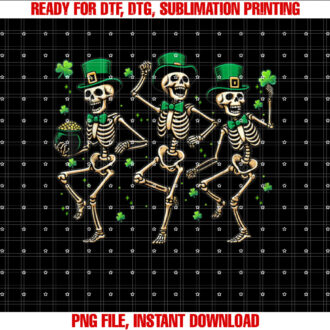 Skeleton Leperchaun Funny Skeleton Dancing St Patricks Day T-shirt