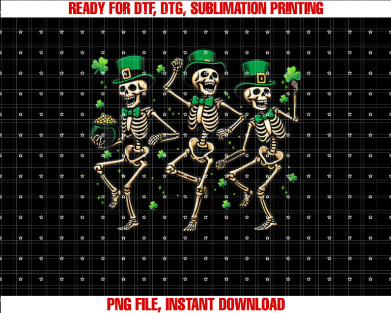 Skeleton Leperchaun Funny Skeleton Dancing St Patricks Day T-shirt