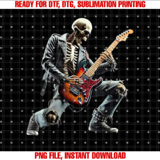 Skeleton Playing Guitar Rock Star Ghost Solo Guitar T-shirt