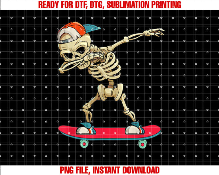 Skeleton Skateboard Dabbing Skate Skeleton T-shirt