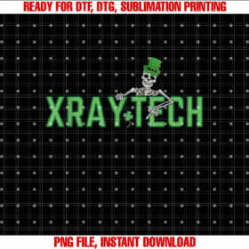 Skeleton Xray Tech Radiology Technician St Patricks Day T-shirt