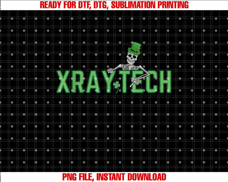 Skeleton XRay Tech Radiology Technician St Patricks Day T-shirt