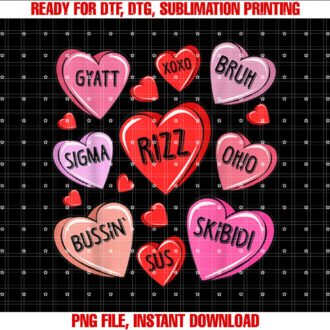 Skibidi Rizz Ohio Rizz Bruh Valentines Day Kids Boy Womens T-shirt