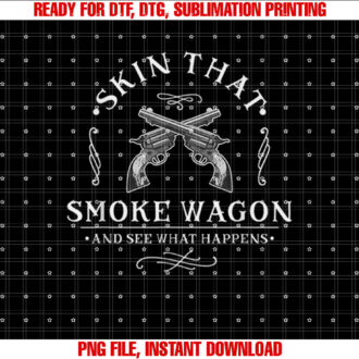 Skin that Smoke Wagon Western Distressed Revolver Cowboy T-shirt