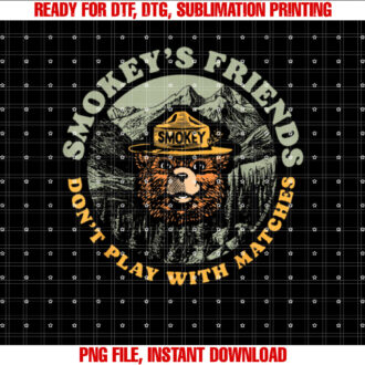 Smokeys Friends Dont Play With Matches Retro Smokey Bear T-shirt