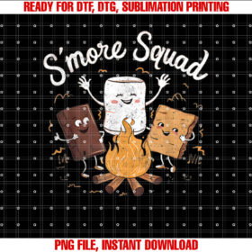 Smore Squad for Kids Camping Campfire Chocolate Marshmallow T-shirt