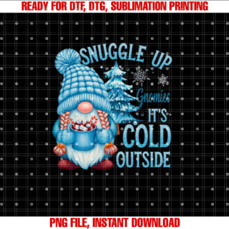 Snuggle Up Gnomies Its Cold Outside Cute Winter Gnome T-shirt