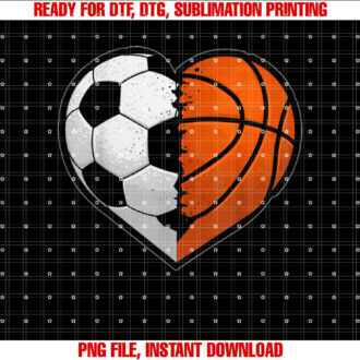 Soccer Basketball Ball Heart Sports Lover Valentines Day T-shirt