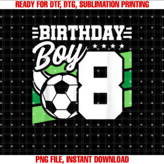 Soccer Birthday Party 8 Year Old Boy 8th Birthday T-shirt
