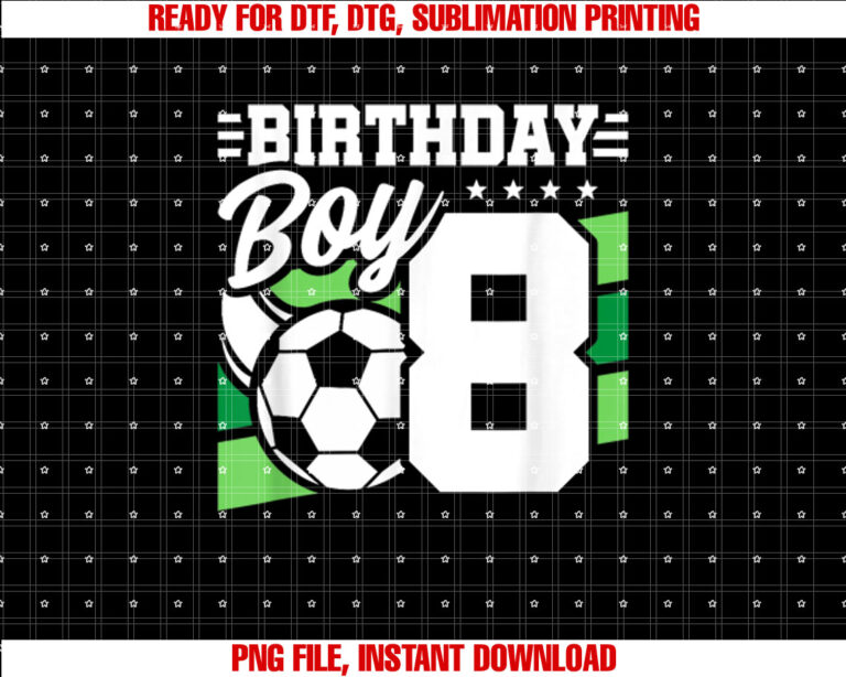 Soccer Birthday Party 8 Year Old Boy 8th Birthday T-shirt