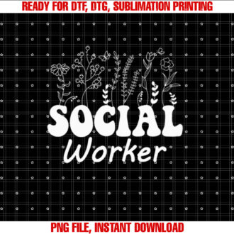 Social Worker Gifts For Women Flowers School Social Worker T-shirt
