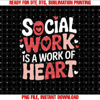 Social Worker Its A Work of Heart Valentines Day Hearts T-shirt