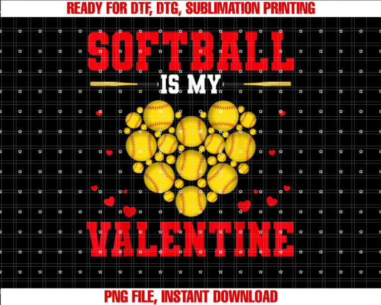 Softball Is My Valentine Softball Heart Softball Lover Gifts T-shirt