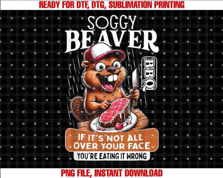 Soggy Beaver Barbecue BBQ Dirty Funny Humor Beaver Lover Tee T-shirt