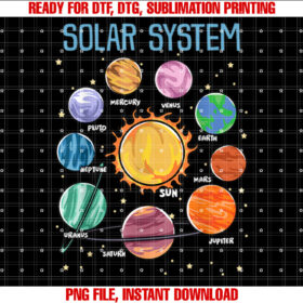 Solar System Planets Science Space Boys Girls Stem Kids T-shirt