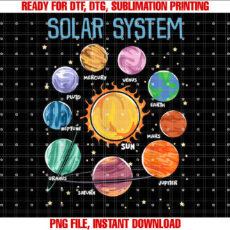 Solar System Planets Science Space Boys Girls STEM Kids T-shirt