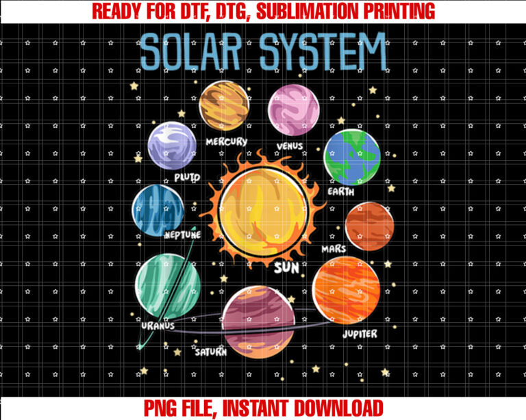 Solar System Planets Science Space Boys Girls STEM Kids T-shirt