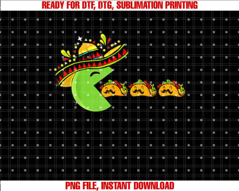 Sombrero Eating Funny Tacos with Mustaches Cinco de Mayo T-shirt