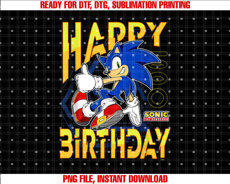 Sonic The Hedgehog Birthday Happy Birthday Thumbs Up T-shirt