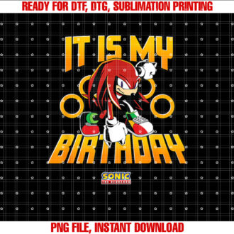 Sonic The Hedgehog Birthday It Is My Birthday Knuckles T-shirt