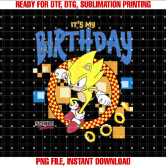 Sonic The Hedgehog Birthday Its My BDay Super Sonic T-shirt