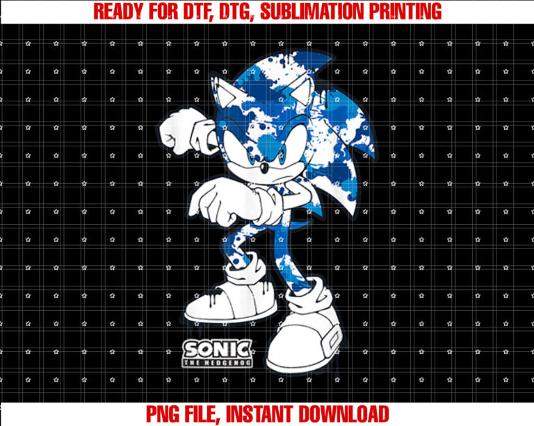 Sonic The Hedgehog Dripping Paint Urban Style Portrait T-shirt
