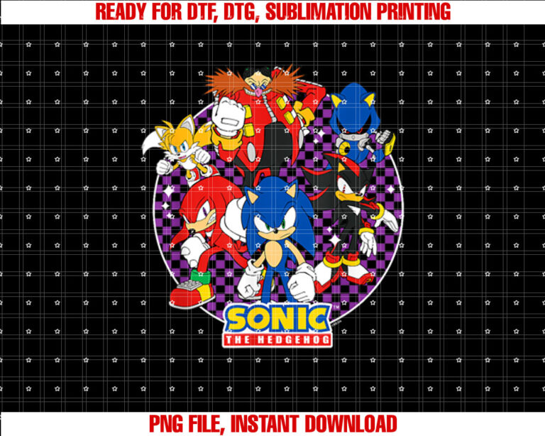 Sonic The Hedgehog Heroes Villains Epic Portrait T-shirt