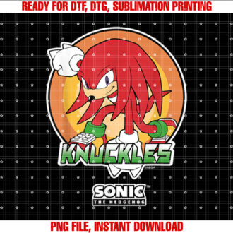 Sonic The Hedgehog Knuckles Superhero Pose Portrait Vintage T-shirt